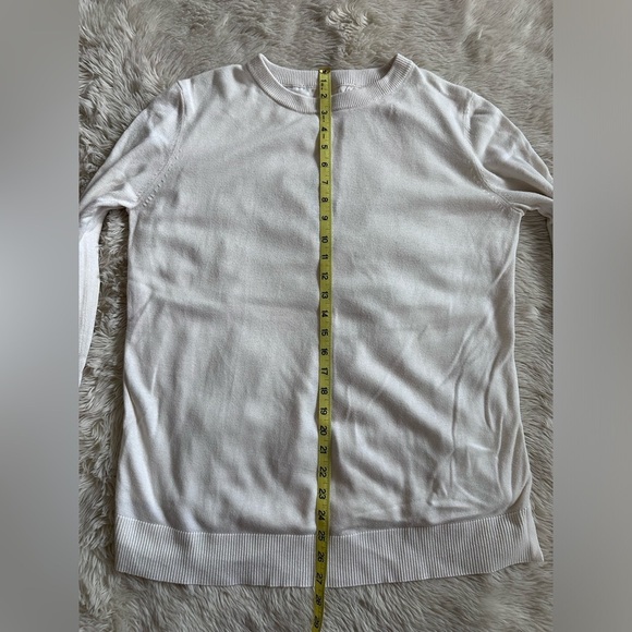Lululemon Still At Ease Open Back Off White Ivory Cream Sweater Size M no sz tag - Picture 6 of 9